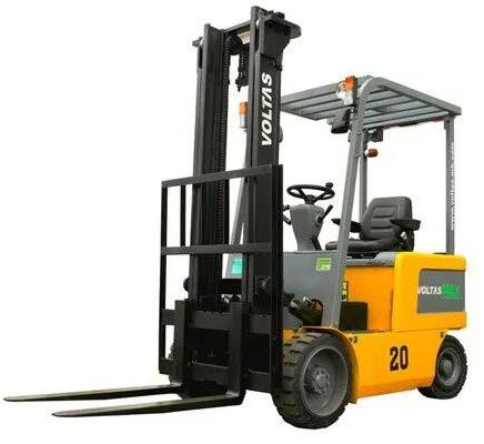 Forklift handling factory equipment